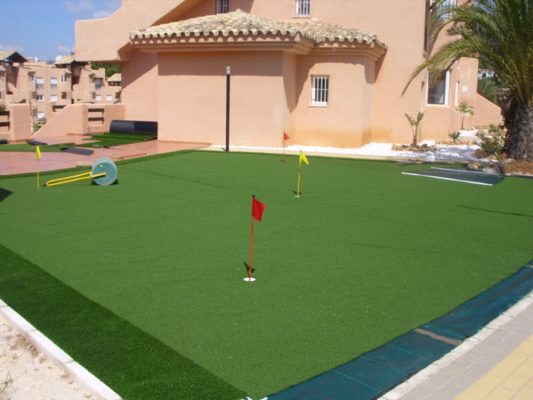 2010 putting green created in Casares del Sol gardens