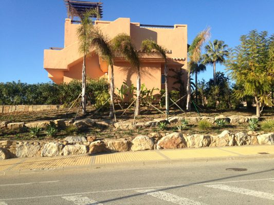 2017 replanted banks by the 2 pedestrian gates
