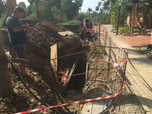 Work on the utilities - Casares del Sol pm4