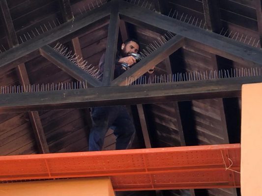 Bird scarers installed in roof areas - Casares del Sol pm4